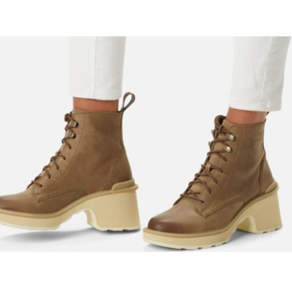 Sorel Women's  Hi- Line Heel Lace Boot Size 9 #2009141  Umber, Ceramic NWT - Picture 3 of 9